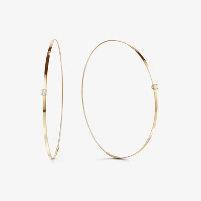 Lana Jewelry Large Flat Magic Hoops With Diamonds In Gold