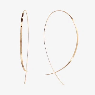 Lana Jewelry Large Flat Upside Down Hoops In Gold