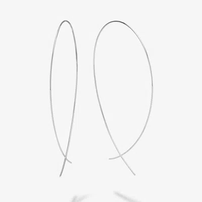 Lana Jewelry Large Upside Down Hoops In Metallic