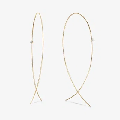 Lana Jewelry Large Upside Down Hoops With Diamonds In Gold