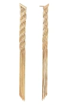 Lana Jewelry Liquid Gold Fringe Drop Earrings In Gold