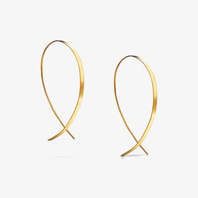 Lana Jewelry Small Flat Upside Down Hoops In Gold