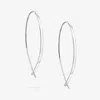 Lana Small Flat Upside Down Hoops In Metallic