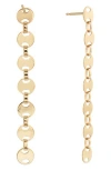 Lana Jewelry Small Rodeo Chain Linear Earrings In Gold