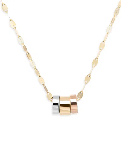 Lana Moveable Tri Gold Loop Necklace 14k