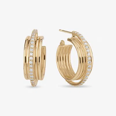 Lana Diamond Planet Huggie Hoop Earrings In Yellow