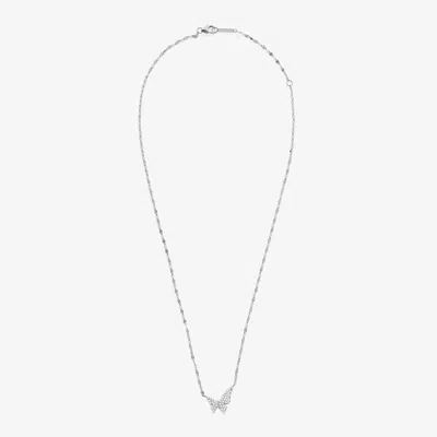 Lana Large Diamond Butterfly Pendant Necklace In Silver