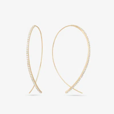 Lana Large Diamond Upside Down Hoops 14k In Red
