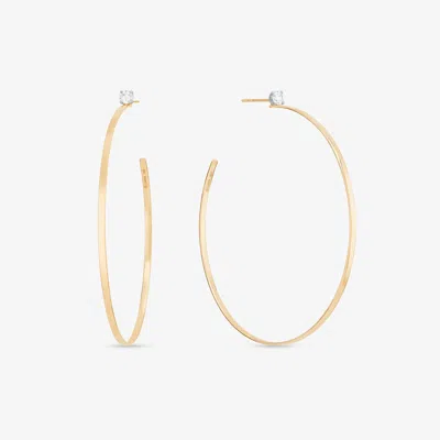 Lana Large Solo Diamond Sunrise Hoops 14k In Red
