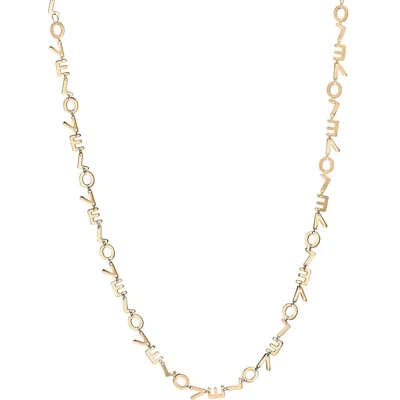 Lana Laser Love Necklace In Gold