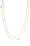 LANA LANA LASER RECTANGLE DOUBLE STRAND NECKLACE