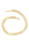 Lana Laser Square Chain Bracelet In Yellow Gold