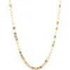 Lana Laser Square Chain Necklace In Yellow Gold