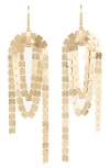 Lana Laser Square Link Cascade Drop Earring In Gold