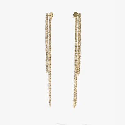 Lana Long Tennis Front To Back Diamond Earrings 14k In Gold