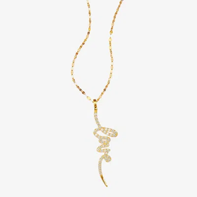 Lana Love Script Diamond Necklace 18 14k In Purple