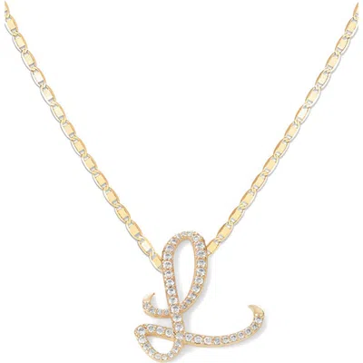 Lana Malibu 14k Gold & Diamond Initial Pendant Necklace