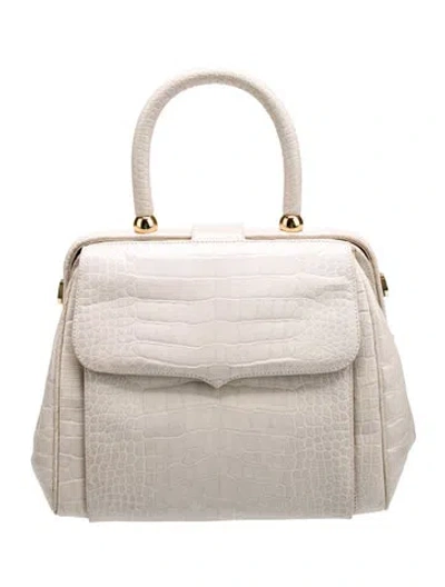 Pre-owned Lana Marks Alligator Top Handle Bag In Neutral
