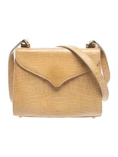 Pre-owned Lana Marks Crocodile Shoulder Bag In Neutrals