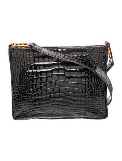 Pre-owned Lana Marks Leather Shoulder Bag In Black
