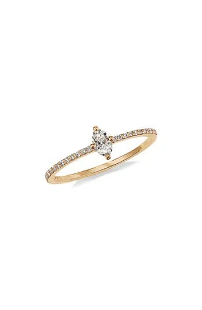 Lana Marquise Diamond Stacking Ring In Gold