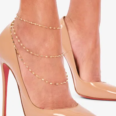 Lana Mega Gloss Blake Chain Anklet 9 14k In Transparent