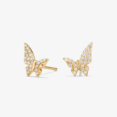 Lana Mini Butterfly Diamond Studs 14k In Gold