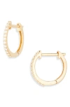 Lana Mini Diamond Huggie Hoop Earrings In Yellow