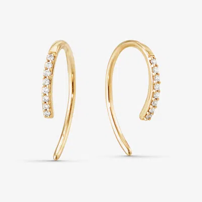 Lana Mini Pave Diamond Hooked On Hoops 14k In Transparent