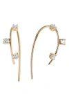 LANA MINI SOLO HOOKED ON DIAMOND THREADER EARRINGS