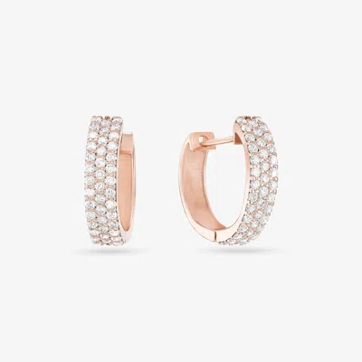 Lana Mini Wide Pave Diamond Huggies In Gold