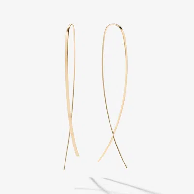 Lana Narrow Flat Upside Down Hoops 14k In Gold