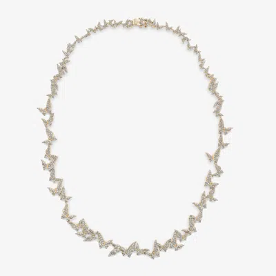 Lana Pave Diamond Butterfly Necklace 14k In Gold