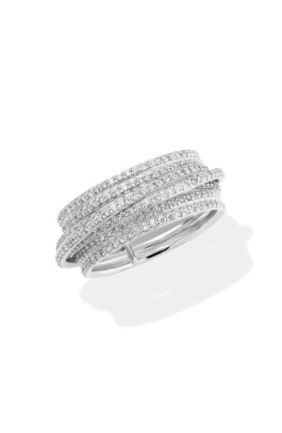 Lana Pavé Diamond Kinetic Ring In White Gold