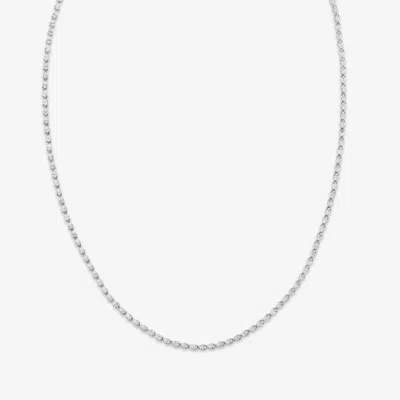 Lana Pear Diamond Tennis Necklace 14k In White