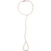 Lana Petite Nude Hand Chain In Gold