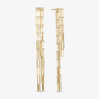 Lana Rectangle Link Chainmail Front To Back Earrings 14k In Gold