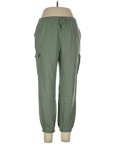 Pre-owned Lana Roux Linen Pants In Green