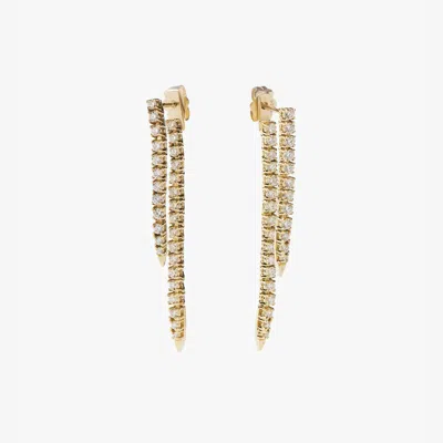 Lana Short Tennis Front To Back Diamond Earrings 14k In Gold