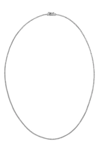 Lana Skinny Diamond Tennis Necklace In White Gold