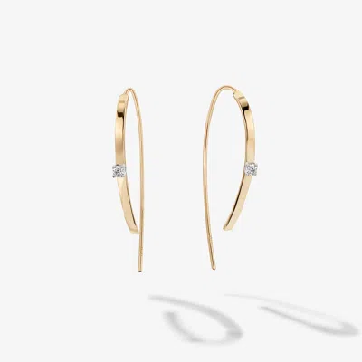 Lana Small Flat Hooked On Hoop With Diamonds 14k In Gold