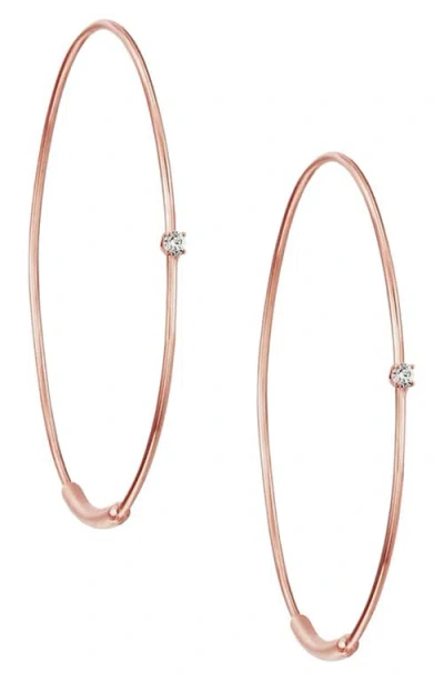 Lana Small Magic Diamond Hoop Earrings In Purple