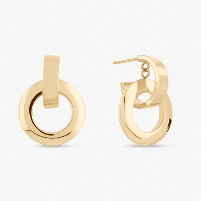 Lana Small Moveable Hollow Loop Hoops In In 14k Yellow Gold