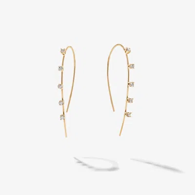 Lana Small Multi Solo Diamond Hooked On Hoops 14k In Gold