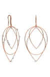 Lana Solo 14k Gold Three Tear Frontal Hoop Earrings In Gold