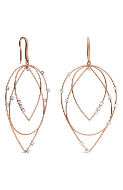 Lana Solo 14k Gold Three Tear Frontal Hoop Earrings