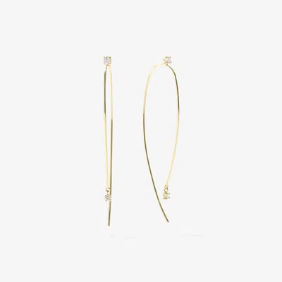 Lana Solo Dangle Diamond Hooked On Hoops 14k In Gold