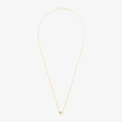 Lana Solo Diamond Mini Cross Necklace In In 14k Yellow Gold