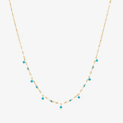 Lana Solo Turquoise Rain Necklace 14k In Blue