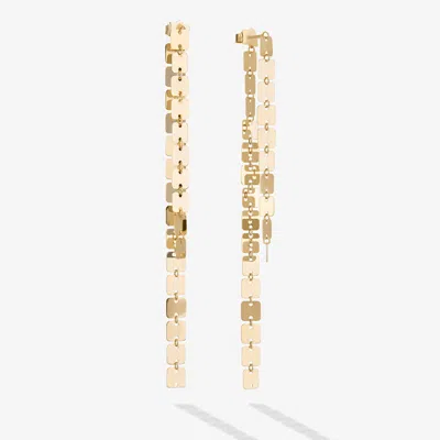 Lana Square Chain Front To Back Linear Earrings 14k In Gold